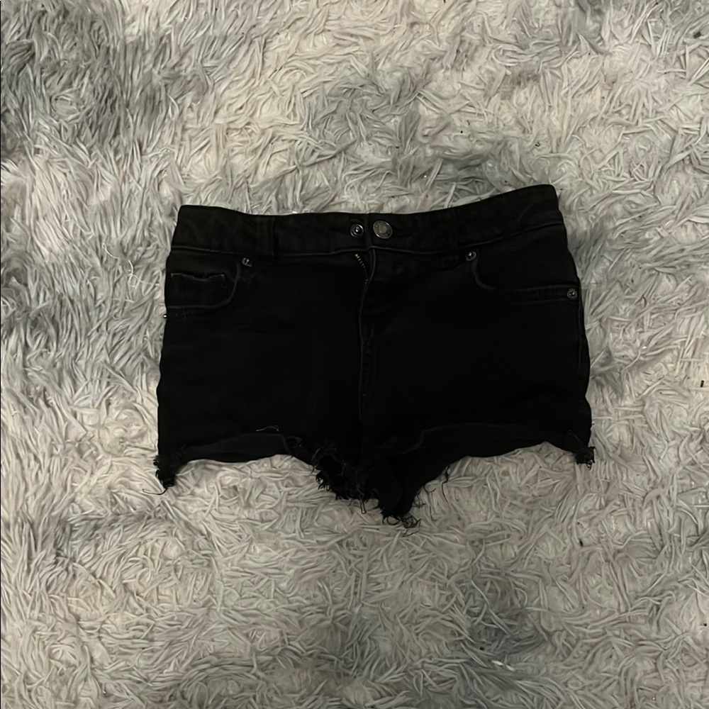Black Denim Women's Shorts